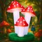 5.9ft Giant Inflatable Mushroom Halloween Decorations, Built in LED Lighted (Multicolor)